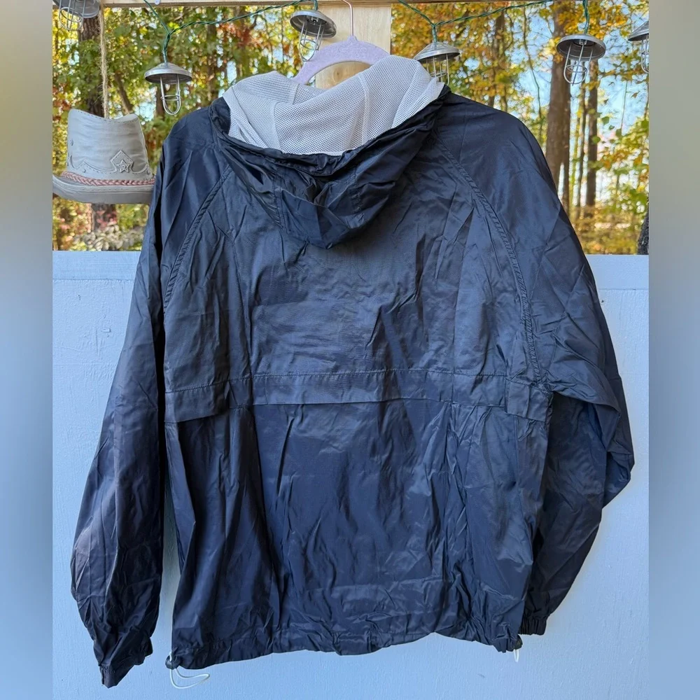 Champs Sports Black Nylon Windbreaker Jacket Half Zip‎ Anorak Size S/P